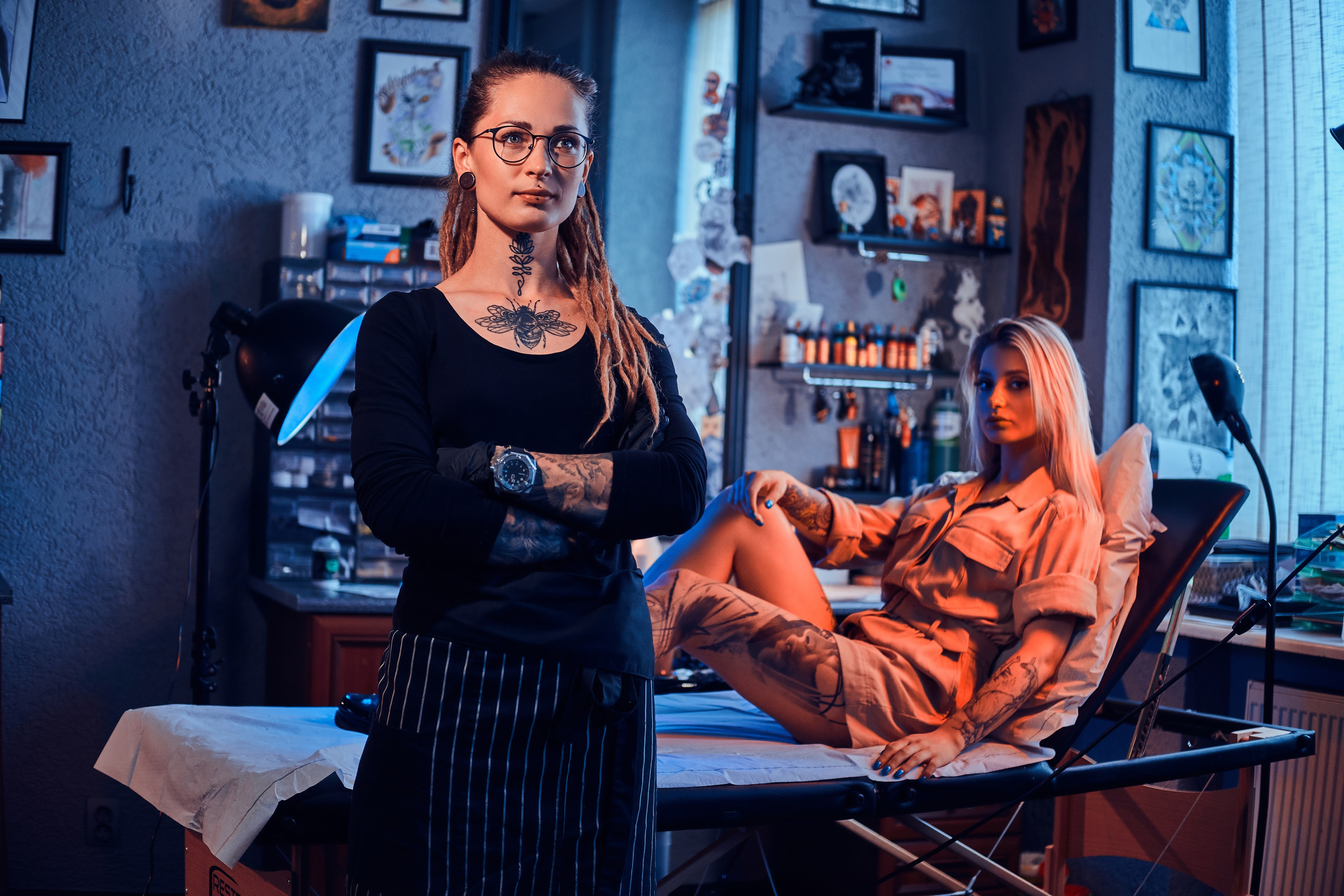 Main tattoo studio workspace