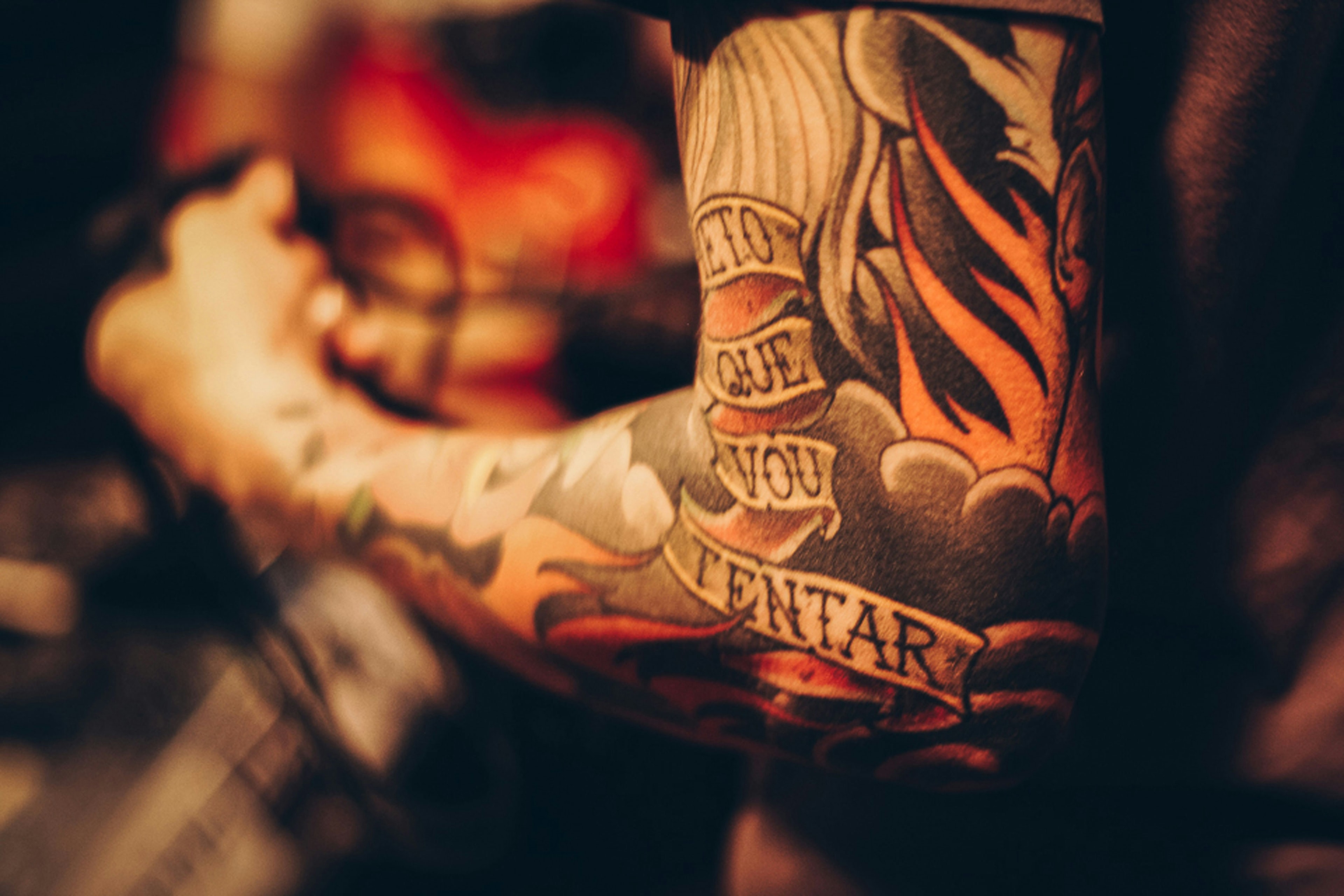 Watercolor style tattoo